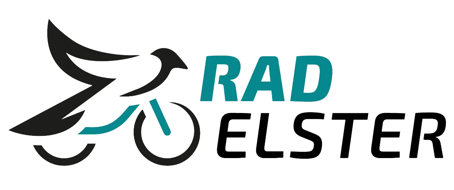 Logo von RAD ELSTER – stilisierter Vogel auf Fahrrad als Markenzeichen des Radladens in Bad Elster